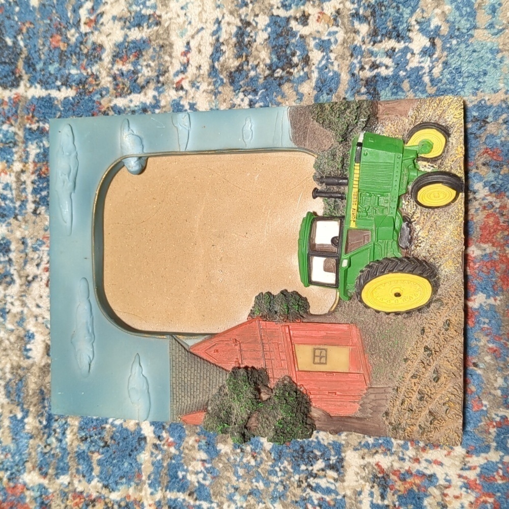 Unbranded John Deere Resin Photo Frame w/Plastic Photo Cover